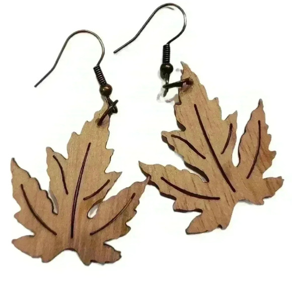 nataly thyme Jewelry - COPY - COPY - Fall natural maple leaf bronze hardware one size earring new with…